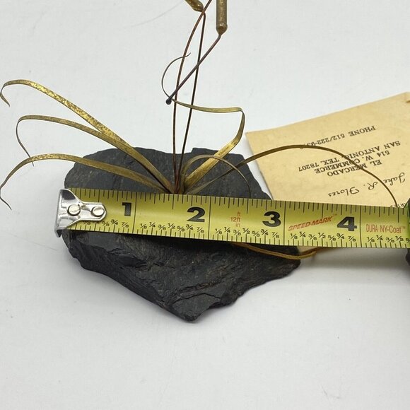 Artes Metalicas Jake R. Flores Vintage MCM Plant Metal and Quartz Sculpture - Picture 14 of 16